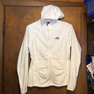 Women’s full zipper North Face fleece with a hood